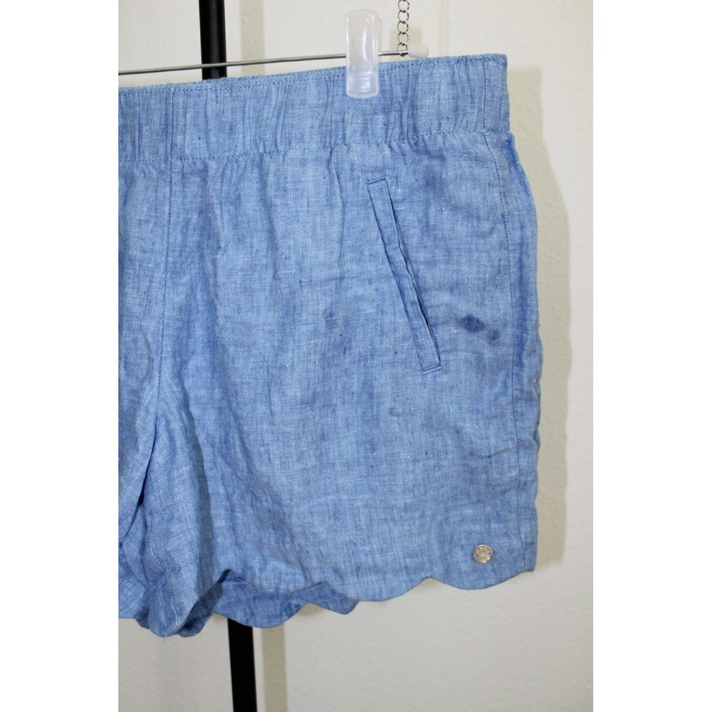 Lilly Pulitzer Light Blue Scallop Hem Shorts - Picture 2 of 11